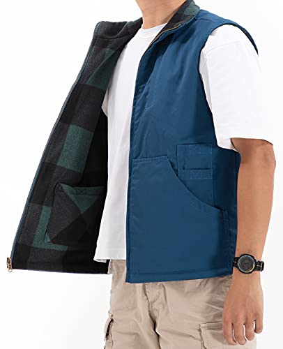Image of ZENTHACE Men's Full Zip Reversible Work Casual Vest