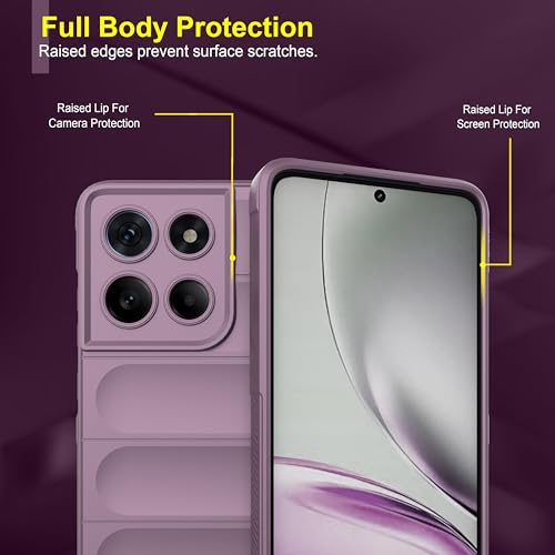 Image of Zapcase Back Case Cover for Motorola Edge 60 Stylus | Compatible for Motorola Edge 60 Stylus Back Cover | Liquid Silicon Magic Case with Camera Protection | Lavender