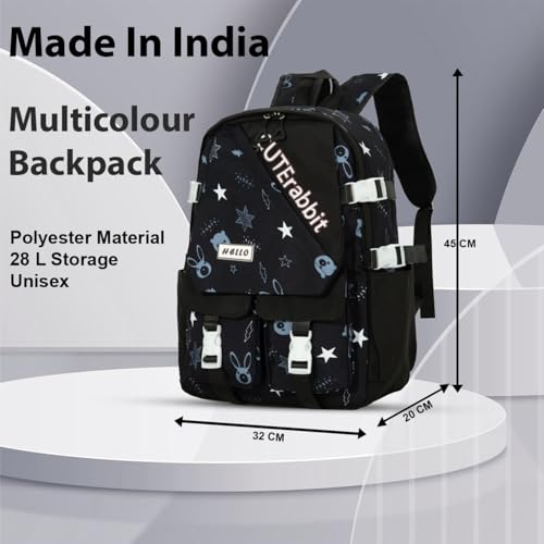 Image of Tinytot 30 Litre Japanese Korean Style School Bag Water-Resistant Laptop & Travel Backpack - Unisex Large 18 Inches Multipurpose Student Backpack for Boys & Girls, Men & Women