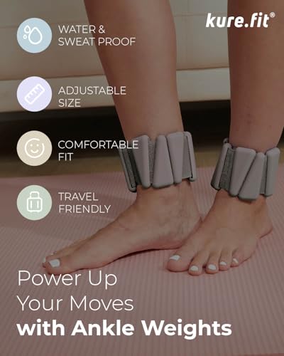 Image of Pilates Weight | Wrist & Ankle Weights for Women | Weighted Bangles | 1LB / 2LB Each (Set of 2)