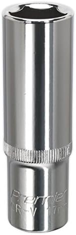 Sealey SP1217D Walldrive Fully Polished Deep Socket, 1/2" Square Drive, 17mm