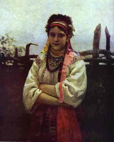 Affiche Fille ukrainienne de Il'ya Repin impression sur toile 60x90cm pour salon