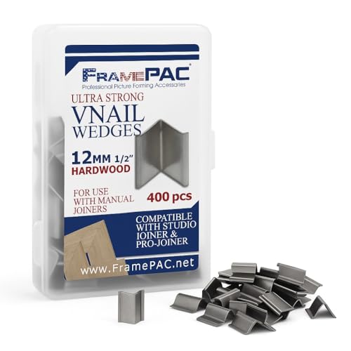 Image of V Nails for Picture Frames Hardwood 12mm (1 /2 Inch) [400 V-Nail Pack, Loose] - (for use in Manual V Nailer for Picture Framing, Hand V Nailer for Picture Frames, Manual Picture Frame Joiner)