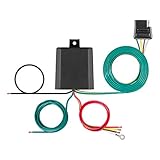 CURT 56496 Weather-Resistant Powered 3-to-2-Wire Splice-in Trailer Tail Light Converter, 4-Pin Wiring Harness