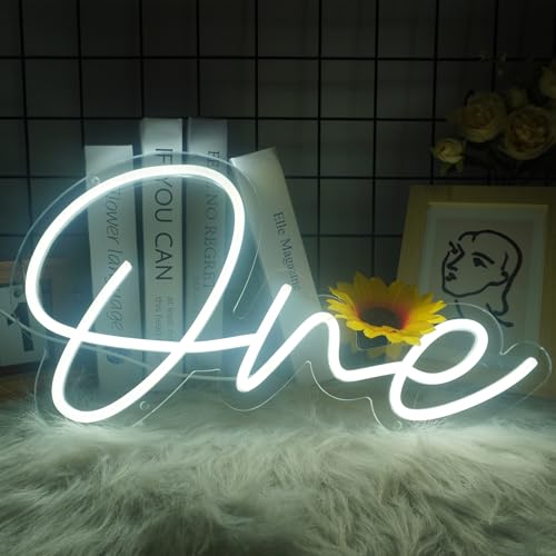 Image of One Led Neon sign,1st Birthday Neon Light with USB Interefece,One Led Light for Birthday Party,Gifts,Baby Decor,Wedding