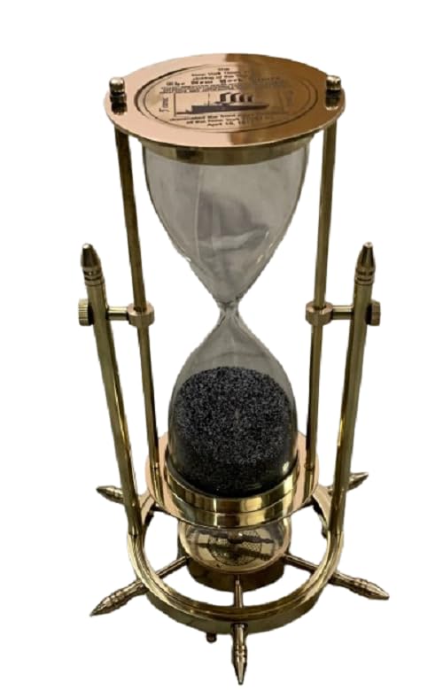 Antico Ottone Sabbia Timer Orologio Nautico Bussola Nave Ruota Sandtimer Clessidra Sabbia Orologio Home Decor Tavolo Sand timer clessidra regalo