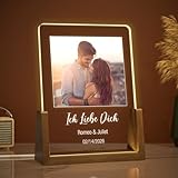 Giftove Personalisierte Valentinstagsgeschenk für Beste Freundin Frauen Sie, Schwester Valentinstagsgeschenke, Personalisiert Bilderrahmen LED, Fotogeschenke zum Valentinstag, Jahrestag, Geburtstag
