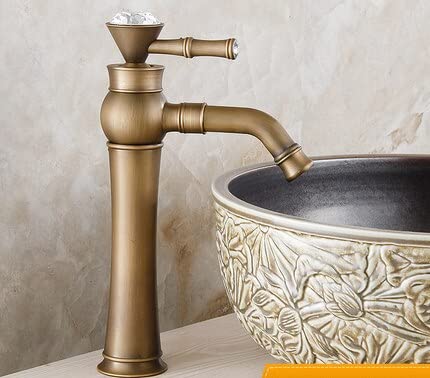 Grifos de lavabo giratorios 360 grados con mezclador monomando y maneta cristal SLT062L