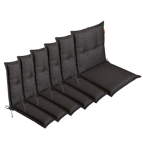 LILENO HOME Gartenstuhl Auflagen [6er Set - Niedriglehner] in...