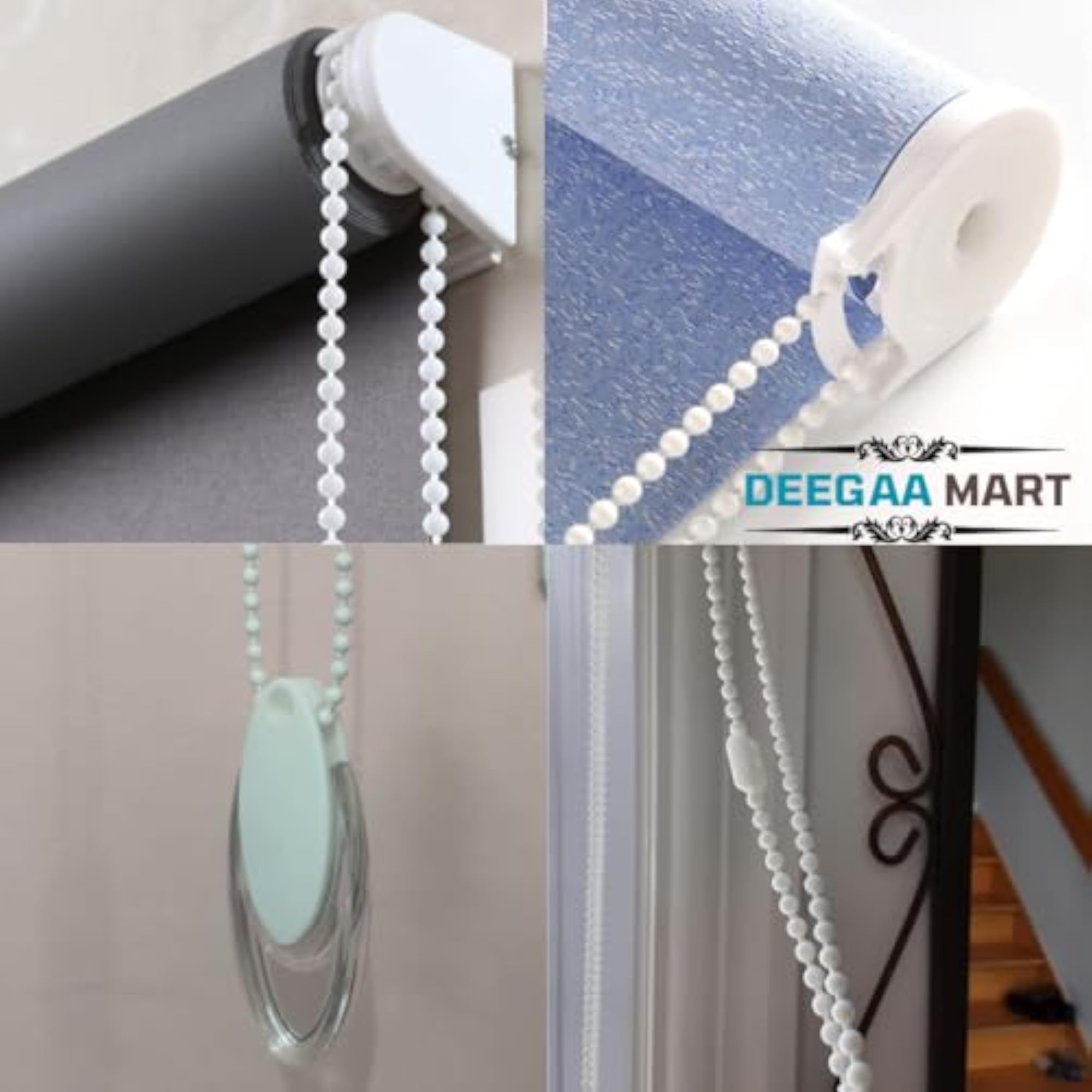 Bead Chain Roller Blind Kit with Clips
