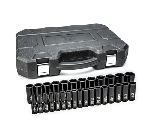 Image of GEARWRENCH 29 Pc. 1 /2 inch Drive 6 Pt. Impact Socket Set, Deep, Metric - 84935N