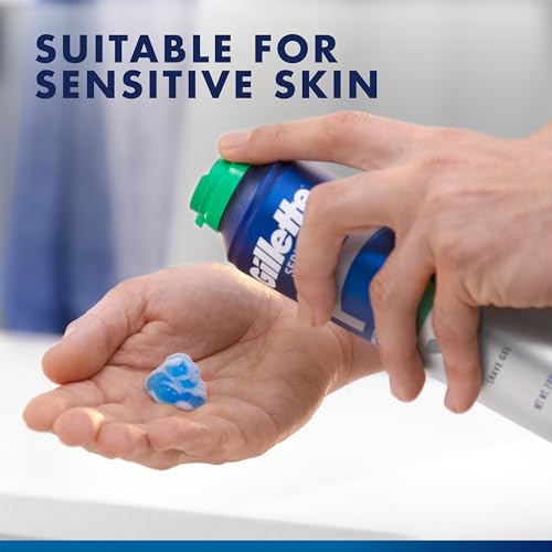 Image of Gillette Series 3X Action Shave Gel, Sensitive Twin Pack, 7 Oz (Pack of 2)