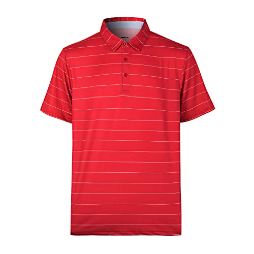 Camiseta polo para hombre MOHEEN, ligera, de secado rápido, con diseño estampado y protección solar UPF 50+ miniatura 1