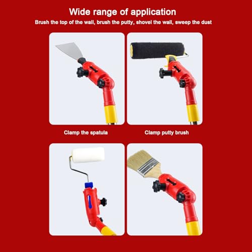 Mehrwinkel-Pinselverlängerung, 160° Drehung, 2 Richtungen, Multifunktionaler Pinselverlängerungsgriff für Rollschaber