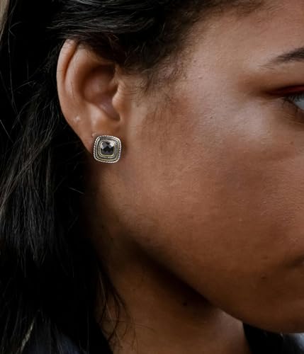 Designer Inspired Two Toned Cable Cubic Zirconia Earrings Studs for Women Trendy Gift3