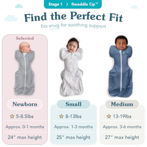 Image of Love to Dream Swaddle UP, Baby Sleep Sack, Self-Soothing Swaddles for Newborns, Improves Sleep, Secure Fit Helps Calm Startle Reflex, New Born Essentials for Baby,1.0 TOG, 5-8.5 lbs, Mini Posy