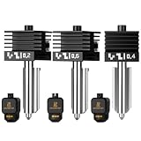 3PCS X2D/P2S Alta Velocidad Integrado Quick Swap Hotend, Boquilla Acero Endurecido 0.2mm+0.4mm+0.6mm Recambio Alta Temperatura con Cubierta Silicona Compatible with Bambu Lab X2D/P2S Impresora 3D