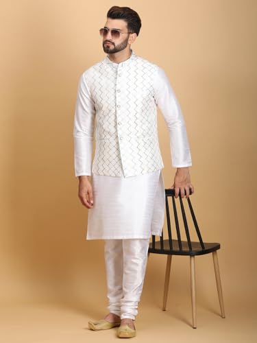 Image of Ethluxis Men Kurta Pyjama Jacket Set
