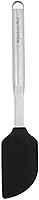 KitchenAid 12-Inch Premium Stainless Steel Scraper Spatula with Hang Hook - Black, Dishwasher Safe, Lifetime Warranty