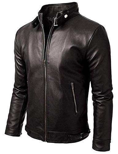 natural leather Pure Slim Fit Outerwear Leather Jacket For Men's.(ZL_LJ_28_Black)-picture-30