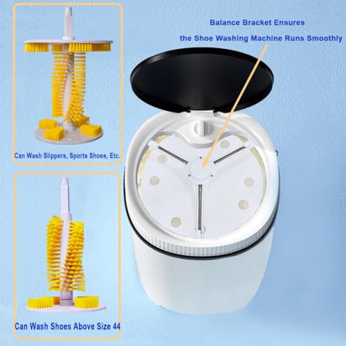 Máquina automática para lavar y secar zapatos portátil gris miniatura 3