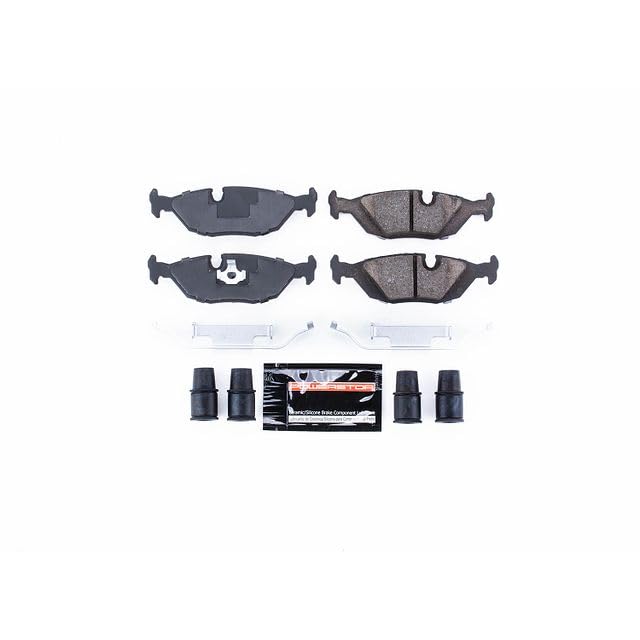 Image of PowerStop Rear Brake Pads for BMW 318i 1991 |318is 1991 |325 1986-88 |325e 1984-87 |325es 1986-87 |BMW 325i 1987-91 - Z23 Carbon-Fiber Ceramic Brake Pads with Installation Hardware, Z23-279