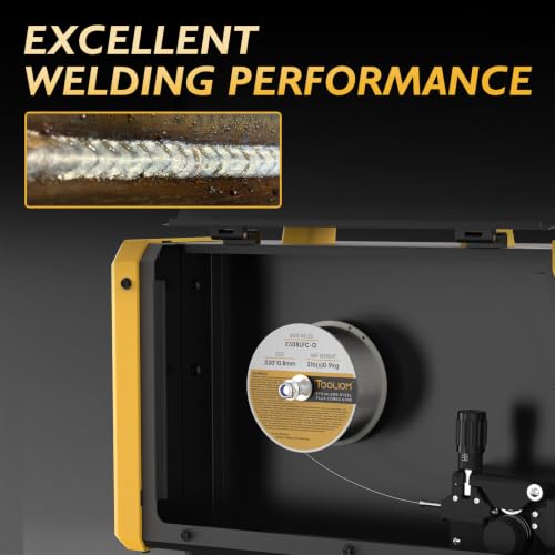Image of TOOLIOM E308LFC-O .030 inch Gasless Stainless Steel MIG Wire 2LB | Welds 304 /308 stainless steel, low spatter, strong ABS spool for smooth feed