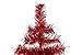 18in Red Tinsel Christmas Tree Artificial Flame Resistant Branches Indoor Outdoor, Stand Included 1.5FT