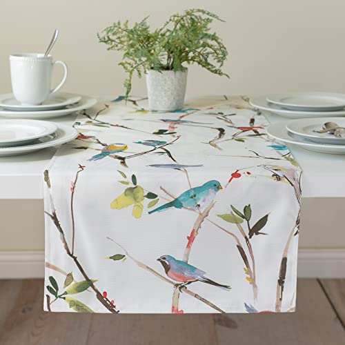 Benson Mills Indoor Outdoor Spillproof Fabric Home Décor Table Runner; Table Décor For Spring, Summer, Parties, Wedding Showers And Baby Showers (Menagerie, 16" X 72" Table Runners) #TOP4