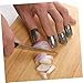 STOBAZA 3sets Chef's Kitchen Cutting Protection Stainless Steel Finger Protectors Easy to Adjust Size Anti-cut Chop Guard 4pcs*3