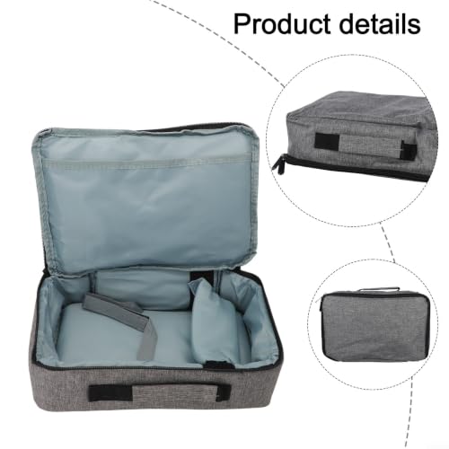 Estuche de almacenamiento para proyector EVA para Salange P35, P10, P58, P60, P62, bolsa rígida de transporte con asa, caja organizadora protectora para proyectores mini y accesorios, gris miniatura 7