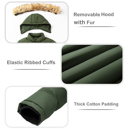 Image of FARVALUE Women's Winter Coat Thicken Puffer Coat Warm Jacket with Removable Fur Hood