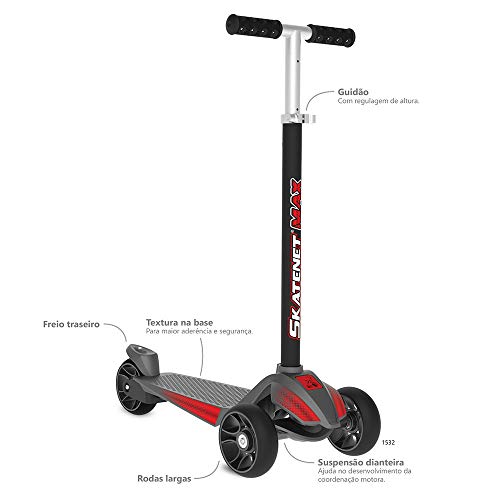 Patinete Skatenet Max (Grafite), Bandeirante, Grafite