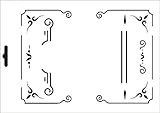 antique label vector free ca A3 grande UMR-Design W-611 Vintage Label Textil- / wallstencil Size A3