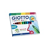 Giotto 454000 Turbo Pennarelli, Turbo Maxi Punta Larga, 5 mm, Confezione da 12, Assortiti...