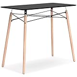 Signature Design by Ashley Jaspeni Industrial Home Office Desk, Black & Light Brown