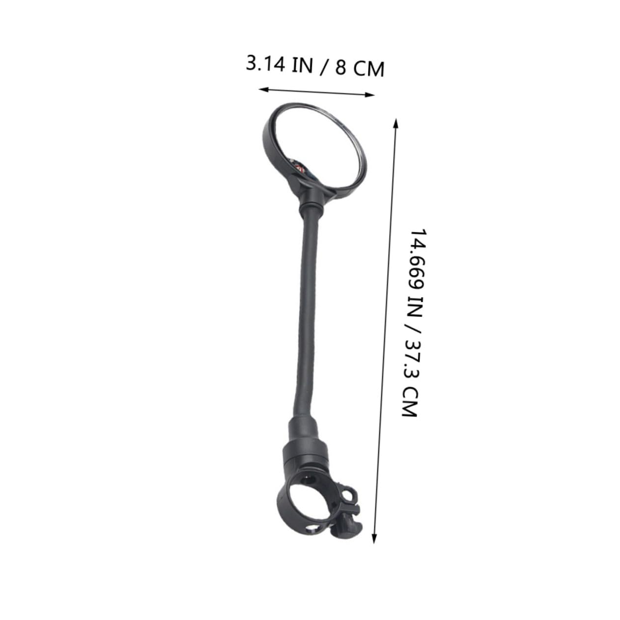 2 piezas Espejo Retrovisor para Bicicleta y Moto con Tubo Flexible Ajustable Espejo Acrílico Convexo Resistente Arañazos Instalación Rápida Visión Amplia para Manillar Paquete