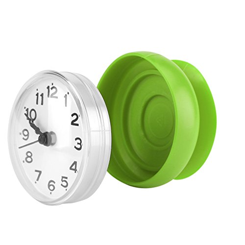 Ciglow Mini Waterproof Clock Electronic, Sucker Wall Clock Portable Bathroom Shower Clock Water.(Green) #TOP5