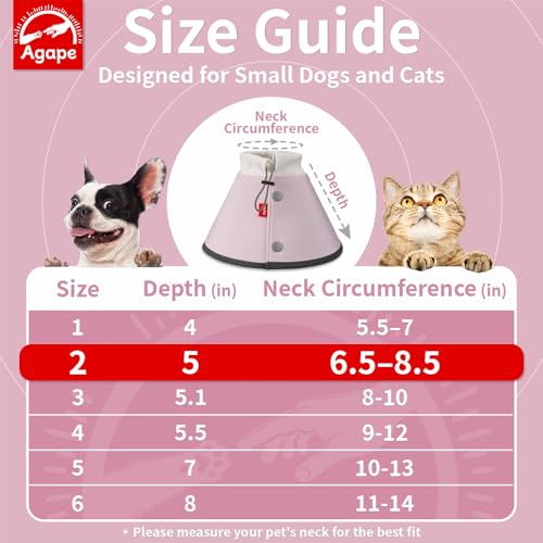 Image of Agape Soft Dog Cone for Small Dogs & Cats, Recovery Collar to Stop Licking | Comfy E-Collar Alternative for Puppies, Adjustable Cloth Cone After Surgery, Protective Neck Cone for Kittens, Washable