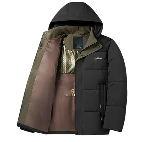Manteau coupe-vent homme doublé coton isolant idéal contre les bourrasques hivernales