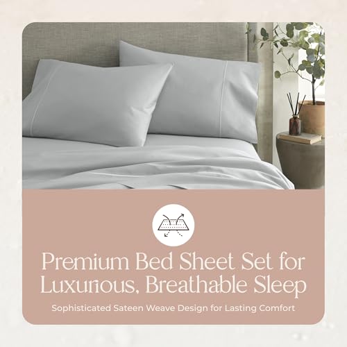Image of Whisper Organics 100% Organic Cotton Bed Sheets with Deep Pocket 3 Pc. Set
