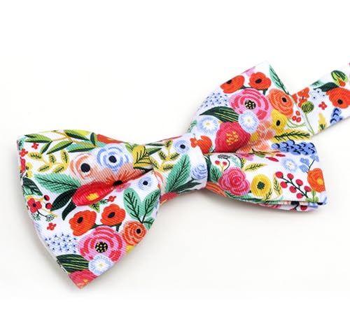 Image of Colorful Fun Pattern Pre-Tied Bow Tie Mens Floral Space Adjustable Bowtie