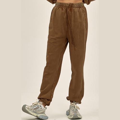 Hixiaohe Joggers for Women Casual Baggy Acid Wash Sweatpants High Waisted Workout Pants Vintage Batik Athletic Pant2