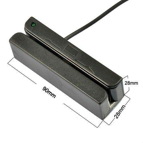 USB Magstripe Credit Card Reader Scanner Swiper HI-CO/LO-CO 1/2/3 Track for POS System