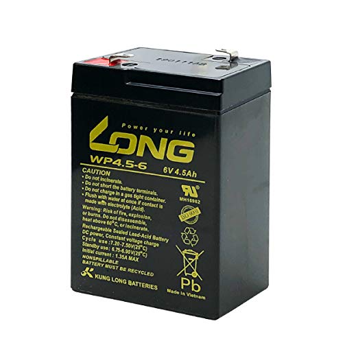 LONG 6V 4.5Ah 高性能 シールドバッテリー WP4.5-6