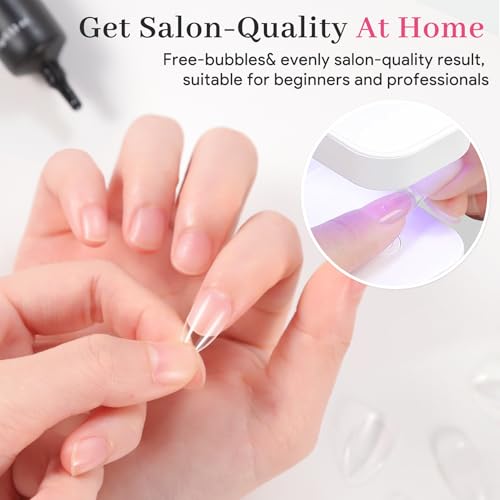 Image of U V Nail Tips Gel Glue, 15g Clear Lamp Curing Adhesive | 15g crystal clear solid gel glue for false acrylic nails, lamp cured with long-lasting hold and no yellowing.