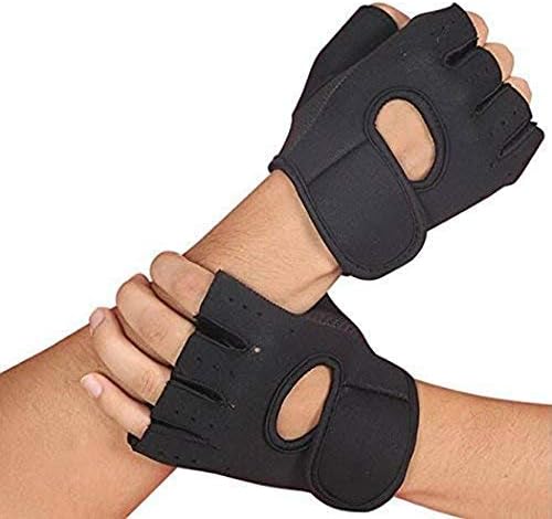 Leather Weight Lifting Gloves For Gym Workout, Crossfit, Weightlifting, Fitness & Cross Training - The Best For Men & Women Medium Size, Black