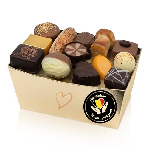 ePralinchen handverarbeitete belgische Luxus-Pralinen | Herbst Edition 500g | herbstliche Pralinenmischung mit Pilz-, Walnuss-, Maisform uvm. | ohne Alkohol | köstliche Schokolade made in Belgium