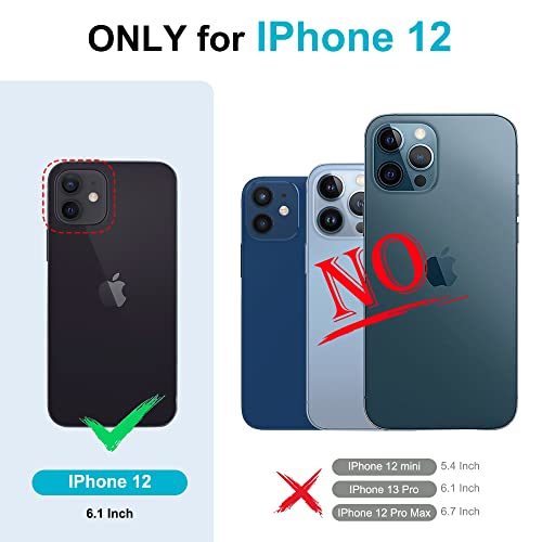 Kuafcase Compatible for iPhone 12/12 Pro Case, 4 Card Slots Magnetic Closure Kickstand Shockproof Protective Phone Case Compatible for iPhone 12/12 Pro - Green - Image 6