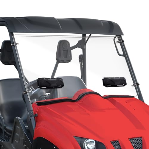 StarknightMT Vented Rhino Windshield Scratch Proof Full Windshield Compatible With 2006-2008 Rhino 450 | 2004-2007 Rhino 660 | 2008-2013 Rhino 700 - Heavy Duty Clear PC